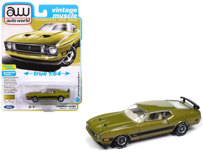 1973 Ford Mustang Mach 1 1/64 Scale Diecast Model 64482-AWSP173A
