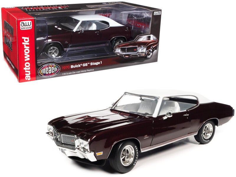 1970 Buick GS Stage 1 Burgundy 1:18 Scale Die cast  - AMM1296