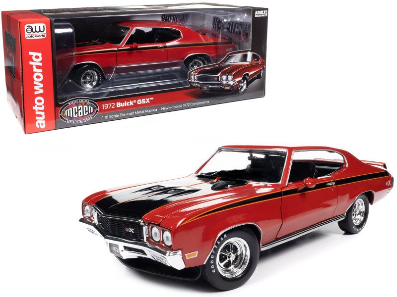 1972 Buick GSX Fire Red 1/18 Diecast AMM1301
