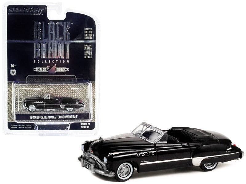 1949 Buick Roadster Convertible Black Bandit 1/64 Scale Die cast 28110A