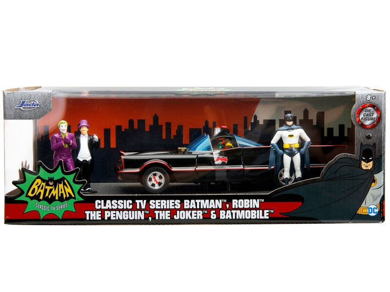 1966 Classic Batman W/4 Batman Figurines 1/24 Scale Diecast Model 33737