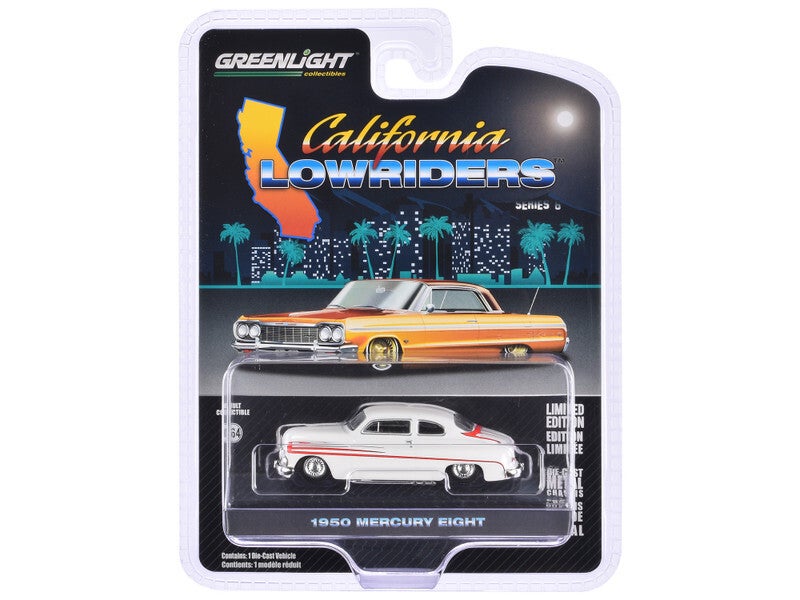 1950 Mercury Eight Coupe: Matte White 1/64 Scale Die cast Model Car by Greenlight Limited Edition 63070B