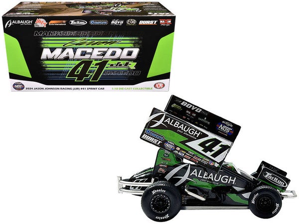 Winged Sprint Car #41 Carson Macedo 1/18 Scale Diecast A1824006
