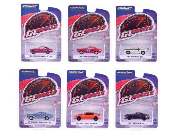 Greenlight Muscle Set of 6 Cars 1/64 Scale Diecast Models 13360