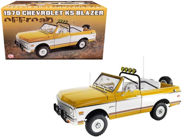 1971 Chevrolet K5 Blazer Off-Road Gold & White 1/18 Scale Die cast Model by ACME Limited Edition A1807713