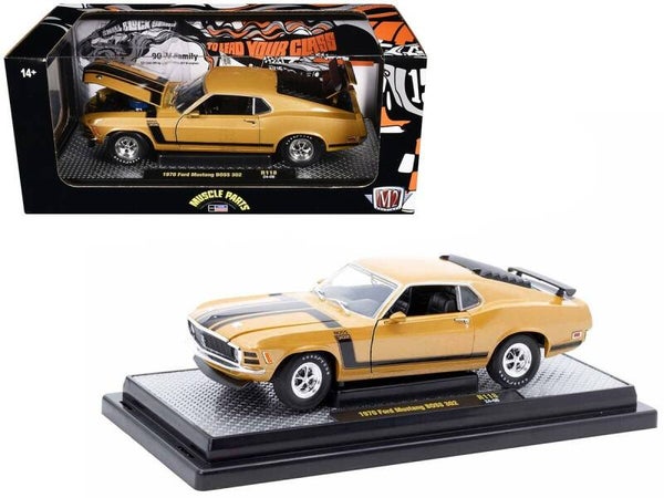 1970 Ford Mustang Boss 302 Gold 1/24 Scale Diecast Model 40300-118B