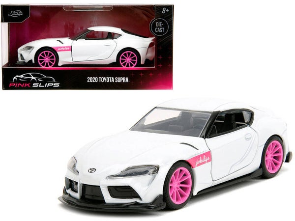2020 Toyota Supra White 1:32 Scale Die cast Model Car by Jada - Pink Slips Edition Collectible 34664