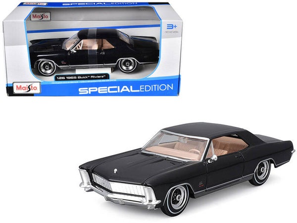 1965 Buick Riviera Gran Sport Black 1/26 Scale Diecast Model 31214