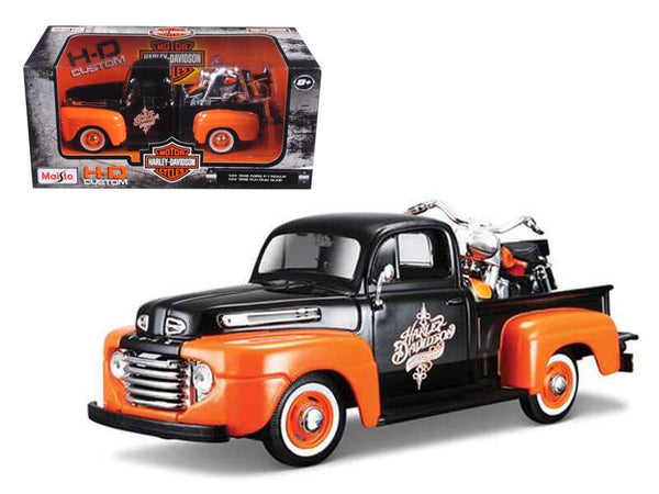 1948 Ford F1 W/1958 Harley Davidson FLH Duo Glide 1/24 Scale 32180