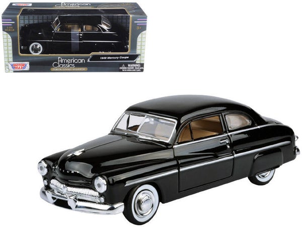 Vintage 1949 Mercury Coupe Black 1:24 Scale Die cast Model Car by Motormax - Collectible Replica 73225