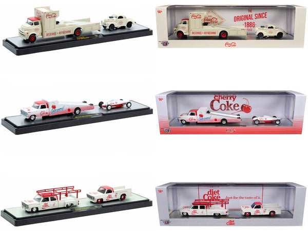 Auto Haulers Coca-Cola 3 Piece Set 1/64 Scale Diecast 56000-TW34