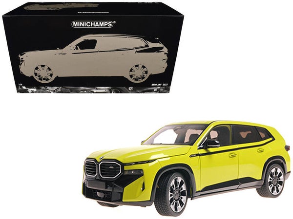 2023 BMW XM Yellow W/Black Stripes 1/18 Scale Diecast Model 110023302
