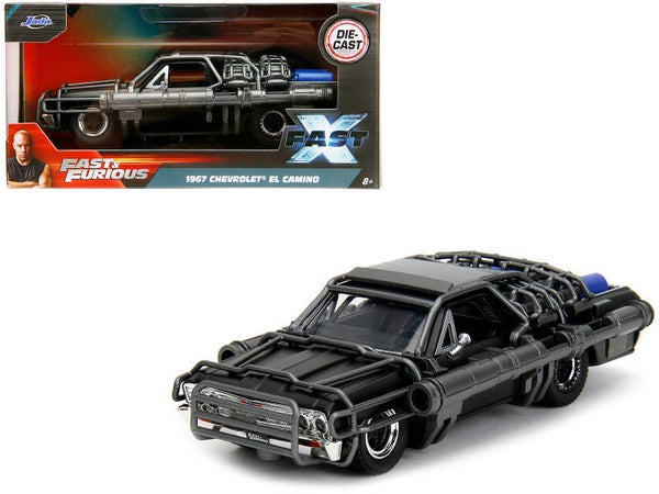 1967 Chevrolet El Camino W/Cannons Matt Black 1/32 Scale Diecast Model 34733