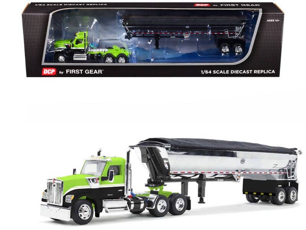 Kenworth W990 Day Cab & Dump Trailer 1/64 Scale Diecast 60-1660