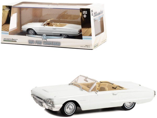 1964 Ford Thunderbird Convertible Die cast Model Car 1:43 Scale Wimbledon White Greenlight Limited Edition 86625