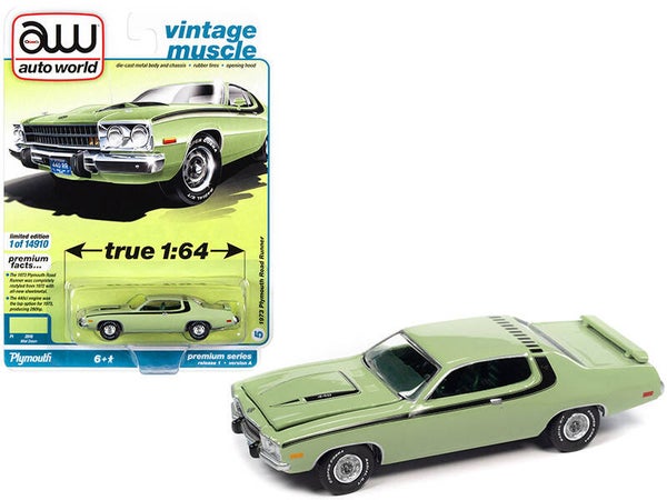 1973 Plymouth Roadrunner 440 1/64 Scale Diecast 64352-AWSP096A