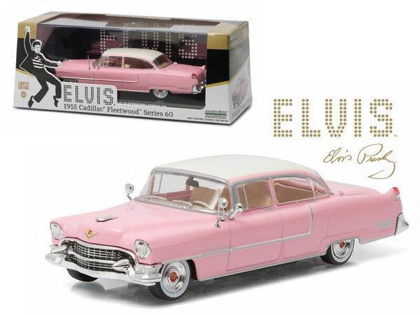 1955 Pink Cadillac Fleetwood Series 60 Elvis Presley 1/43 Scale Die cast Model by Greenlight 86491