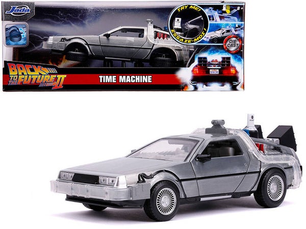 Flying DeLorean Time Machine 1/24 Scale Die cast Model - Back to the Future II - Illuminated Jada 31468