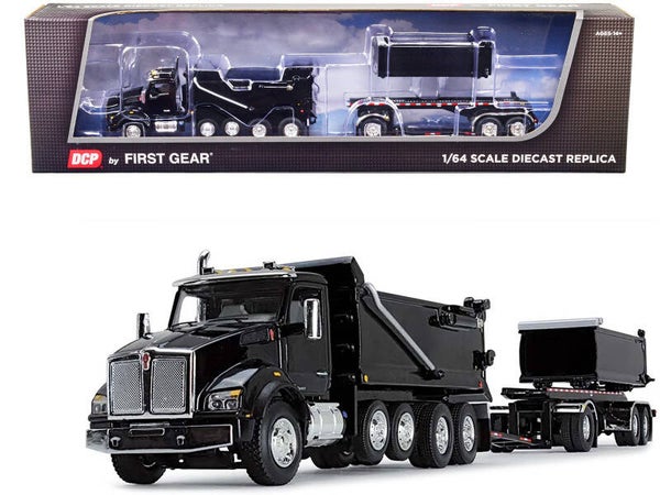 Kenworth T880 Dump Truck & Trailer 1/64 Scale Diecast Model 60-1276
