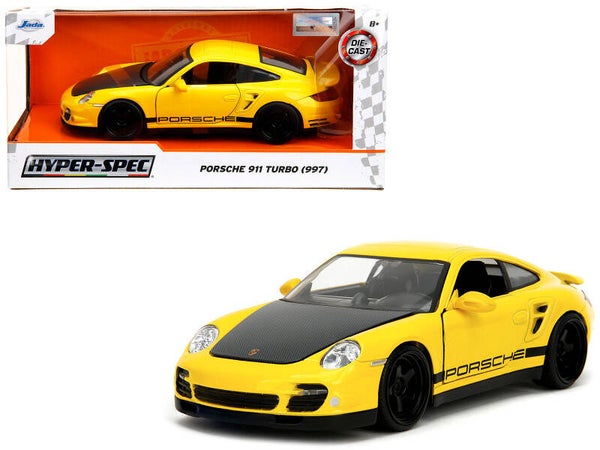 Porsche 911 Turbo (997) Yellow 1/24 Scale Diecast Model 35493