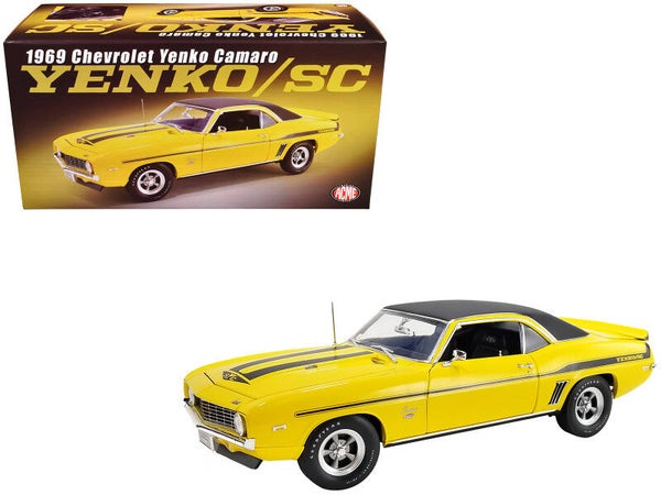 1969 Chevrolet Yenko Camaro Daytona Yellow 1:18 Scale Die cast Model Car by ACME Limited Edition A1805729