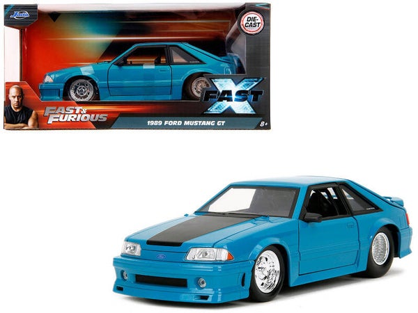 1989 Ford Mustang GT Blue 1/24 Scale Diecast Model 34922