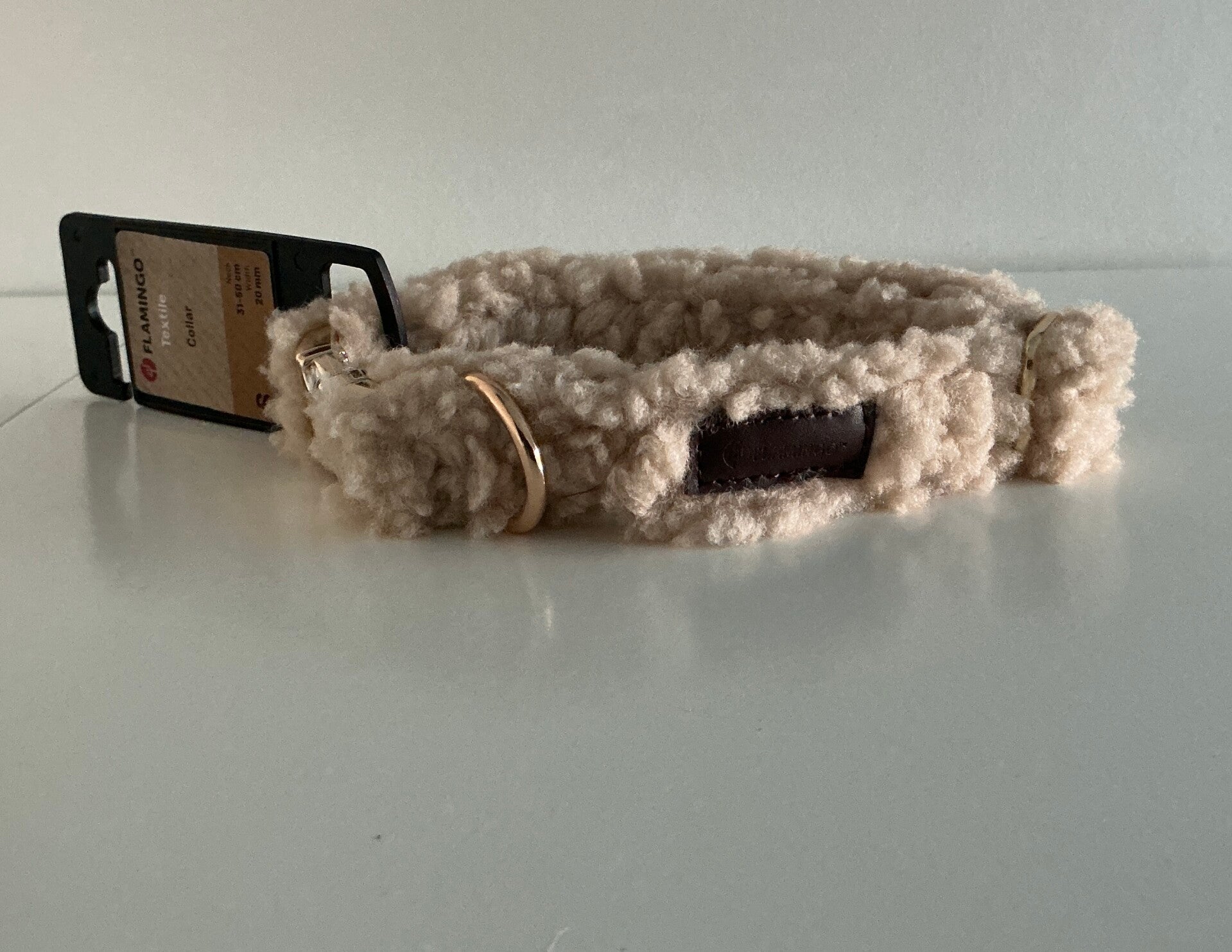 Halsband Pookie: Beige Small