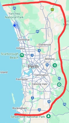 Perth WA map to show pro serve coverage map