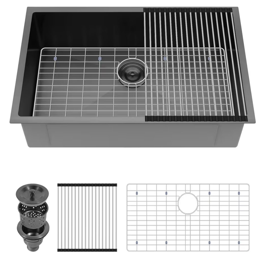 Black Undermount Kitchen sink
