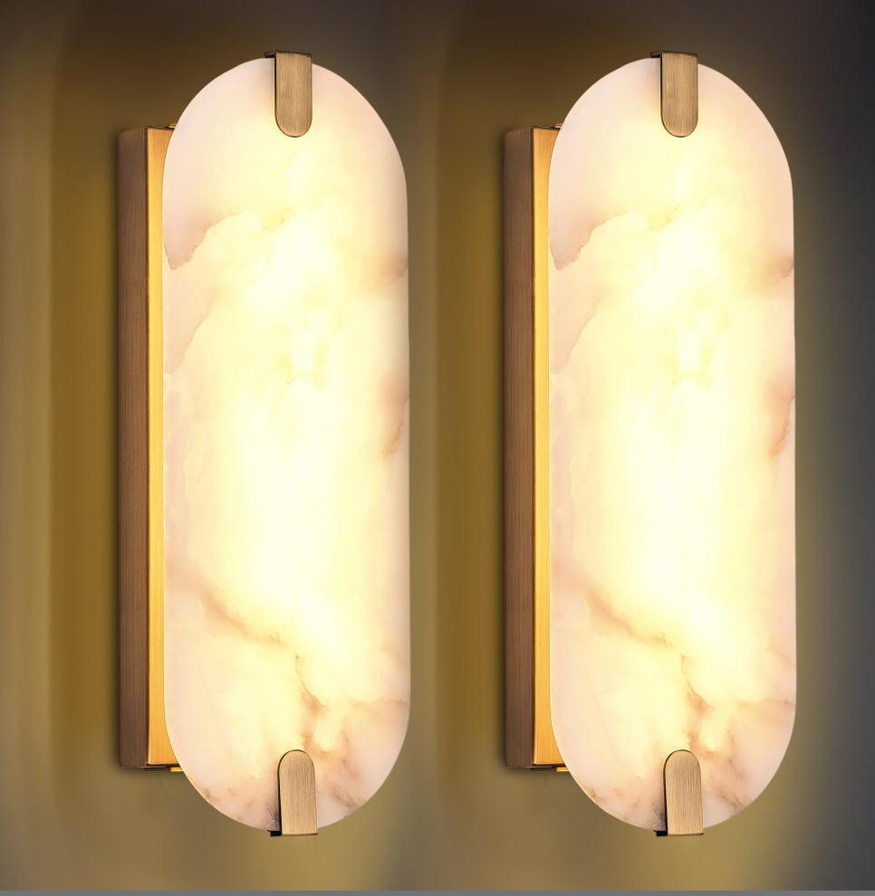 Alabaster Wall Scones