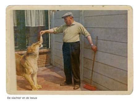 Denie van Loon uit Tilburg met zijn leeuwin. 