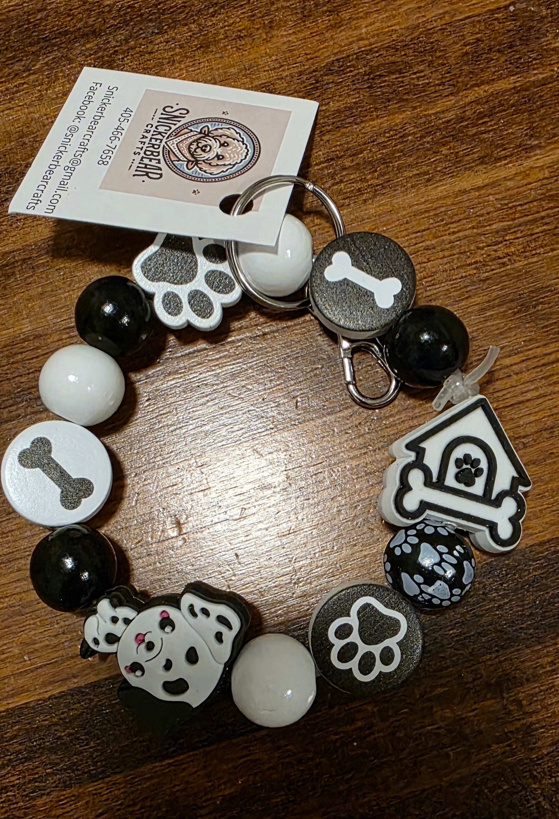 Dalmation pawprint wristlet