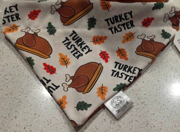 Turkey taster over the collar bandana
