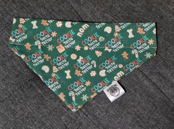 Cookie taste tester over the collar bandana