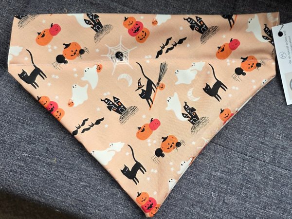 Ghosts and black cats over the collar bandana