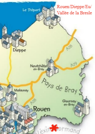 Rouen/Dieppe/Eu/Vallée de Brest