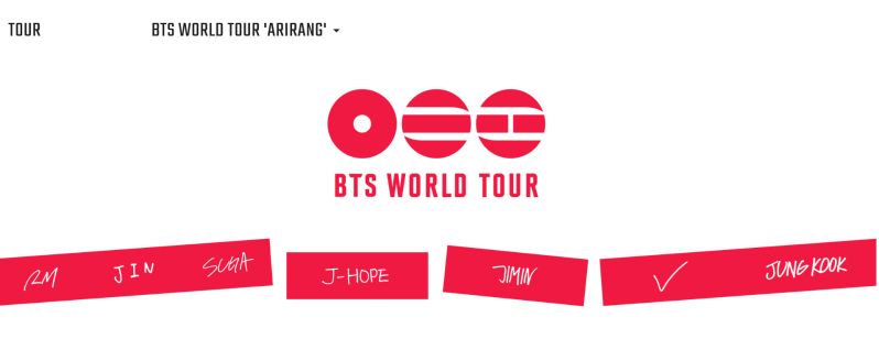 Logo de la gira mundial de BTS 2026