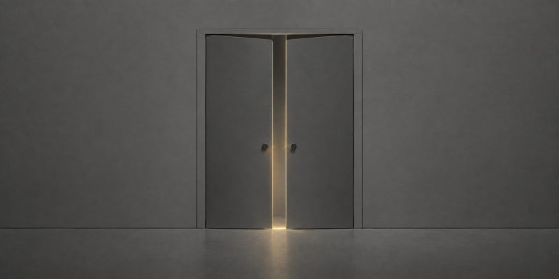 Puerta entre abierta