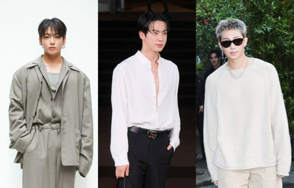 Jhope, RM, Jungkook y Jin de BTS están conquistando las pasarelas internacionales