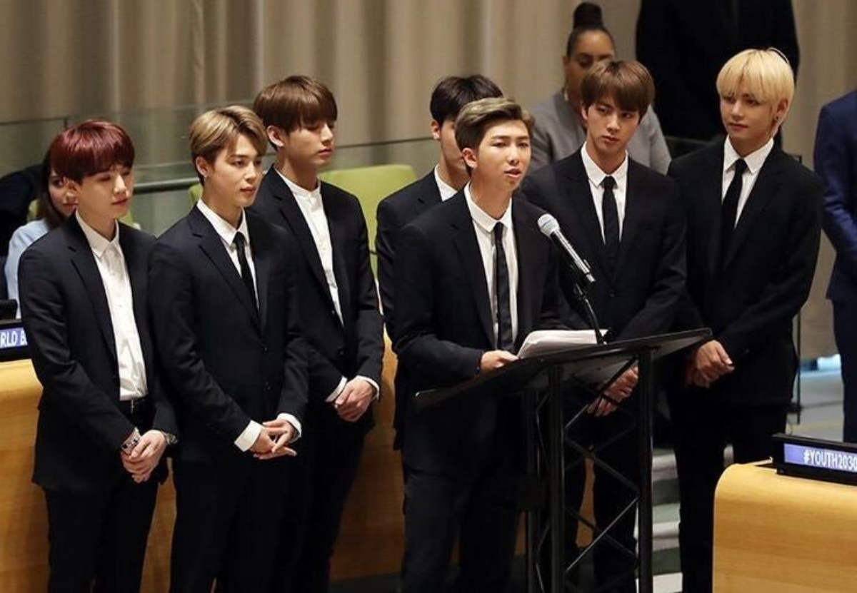 BTS dando discurso en ONU UNICEF Love Yourself