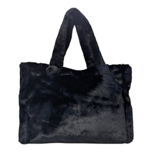 Plüsch Shopper - Schwarz