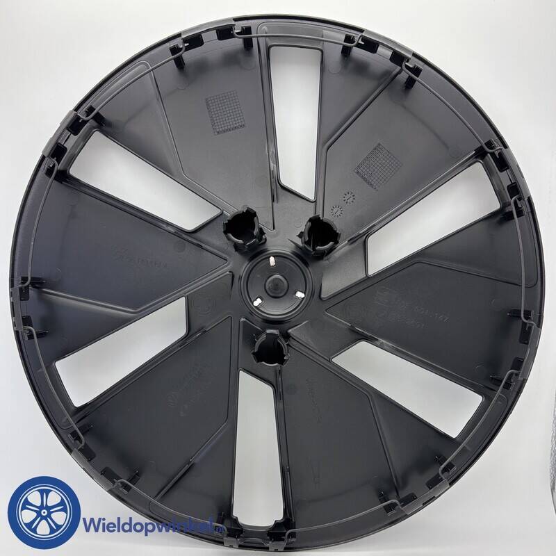 Volkswagen 10A071458BWZG Wheel Centres, Pack of 4, 18 Inch Steel Rims, Bicolor, Black/Silver