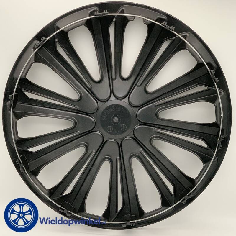 REN575L16 - Zwarte Wieldoppen 16 inch Renault wieldoppen zwart Renault