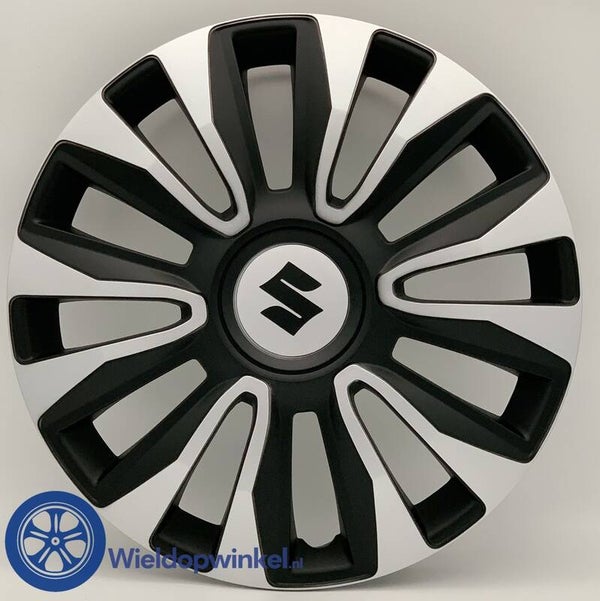 SUZ509414 - Zwarte Wieldoppen 14 inch Suzuki wieldoppen (set)