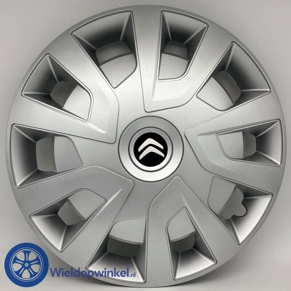 CIT5355L15ZL  - Bolle Zilveren Wieldoppen 15 inch Citroen wieldoppen zilver  (Merklogo set)