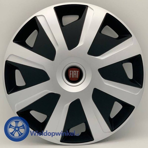 FIA414515  - Bolle Zwarte Wieldoppen 15 inch Fiat Ducato wieldoppen Zwart (Merklogo set)