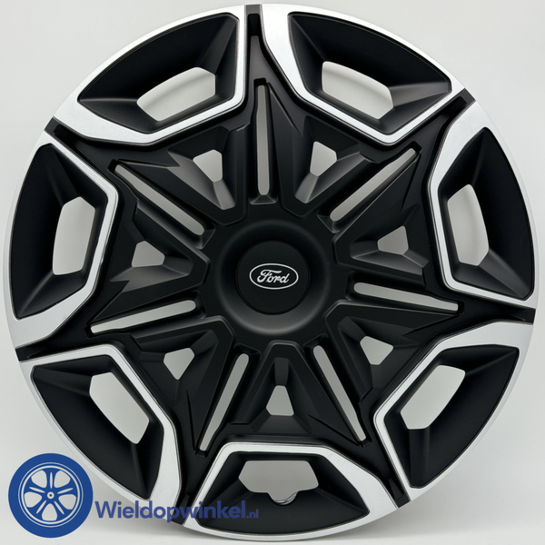 FRD5556SBL15 - Zwarte Wieldoppen 15 inch Ford wieldoppen Ford 15 inch Zwart