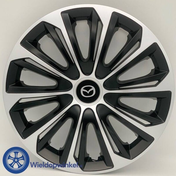 MAZ497L16 - Wieldoppen 16 inch Mazda wieldoppen Mazda 16 inch (Merklogo set)