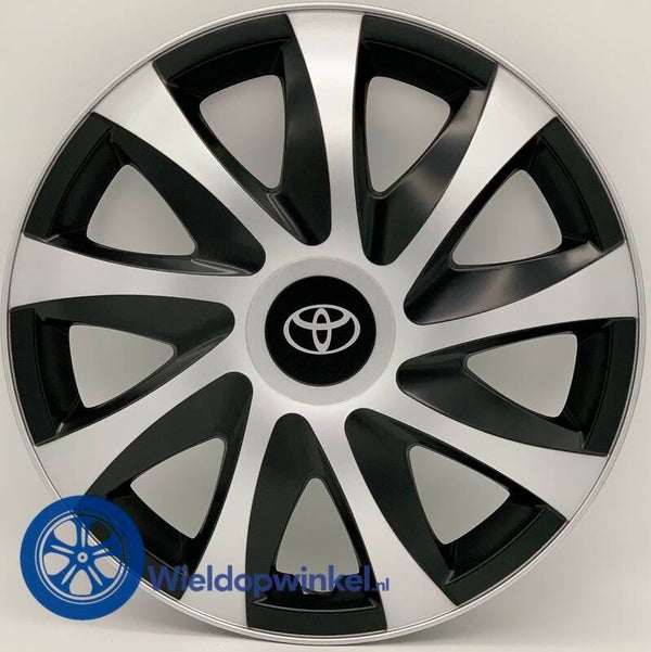 TOY52003L15 15 inch Zwarte wieldoppen Toyota Wieldoppen 15 inch Toyota wieldoppen