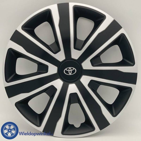 TOY5506L16  Zwarte Toyota Wieldoppen 16 inch Toyota wieldoppen zwart